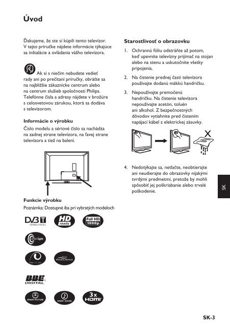 Philips T&eacute;l&eacute;viseur - Mode d&rsquo;emploi - SLK