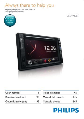Philips SystÃ¨me audio/vidÃ©o pour voiture - Mode dâemploi - NLD