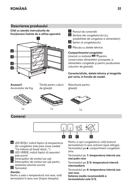 KitchenAid UC FZ 80 - Freezer - UC FZ 80 - Freezer RO (850785196000) Istruzioni per l'Uso