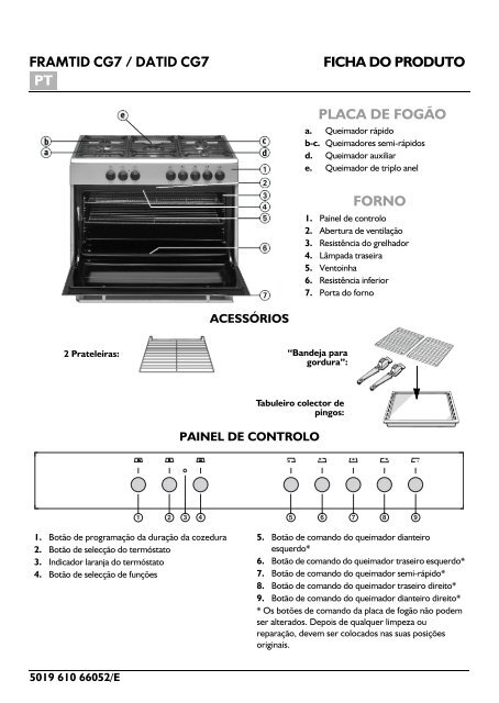 KitchenAid 50142380 PRO D10 AN - Cooker - 50142380 PRO D10 AN - Cooker PT (852340015000) Scheda programmi