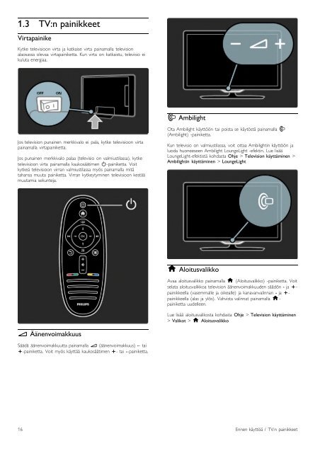 Philips T&eacute;l&eacute;viseur LED - Mode d&rsquo;emploi - FIN