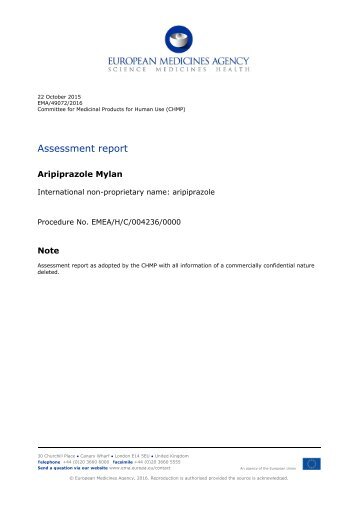 Assessment report