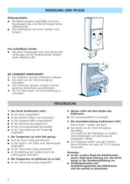 KitchenAid A 265 V - Fridge/freezer combination - A 265 V - Fridge/freezer combination DE (853970512000) Istruzioni per l'Uso