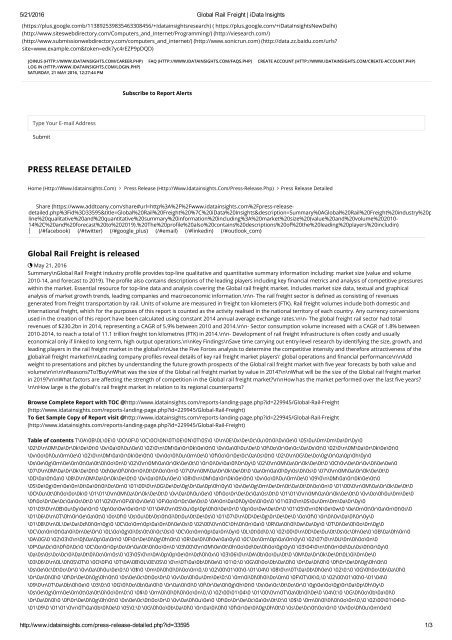 Global Rail Freight _ iData Insights