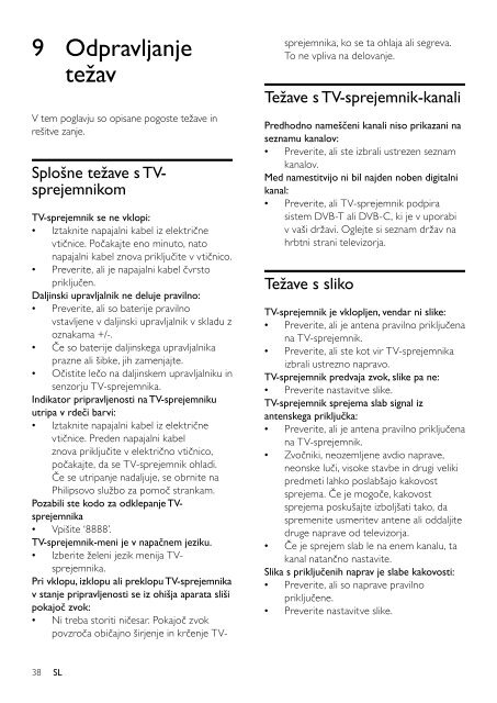 Philips TV LCD - Mode d&rsquo;emploi - SLV