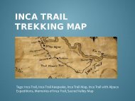 Inca Trail Trekking Map