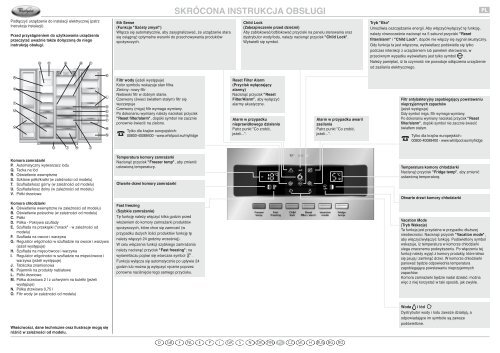 KitchenAid 20RB-D3J - Side-by-Side - 20RB-D3J - Side-by-Side PL (858644115010) Scheda programmi