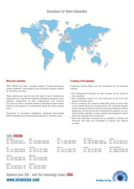 Robot Vision automation - ISRA VISION AG