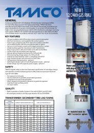 transformer/ secondary time-lag fusing - Tamco Switchgear