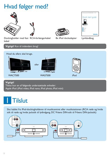 Philips Streamium Station d'accueil - Guide de mise en route - DAN