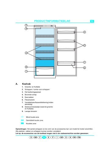 KitchenAid A 331/G - Refrigerator - A 331/G - Refrigerator NL (853918201000) Scheda programmi