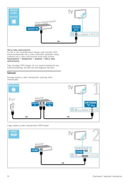 Philips 8000 series T&eacute;l&eacute;viseur LED Smart TV - Mode d&rsquo;emploi - EST