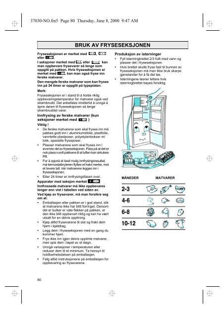 KitchenAid A 305/M - Refrigerator - A 305/M - Refrigerator NO (853986401000) Istruzioni per l'Uso