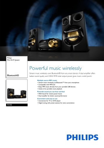 Philips MinichaÃ®ne hi-fi - Fiche Produit - GLOBAL