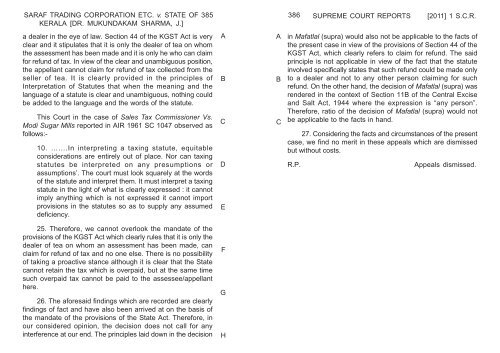 Part No.II - Supreme Court of India