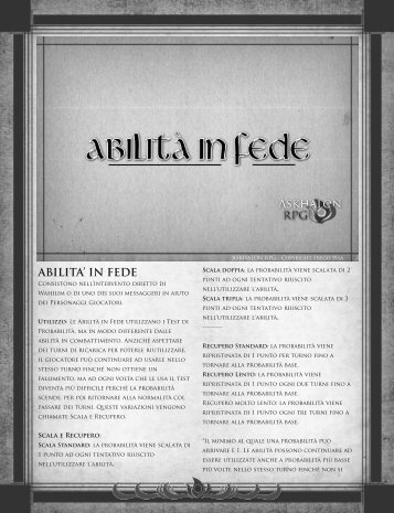 ABILITà IN FEDE