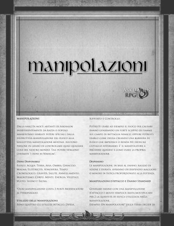 MANIPOLAZIONI