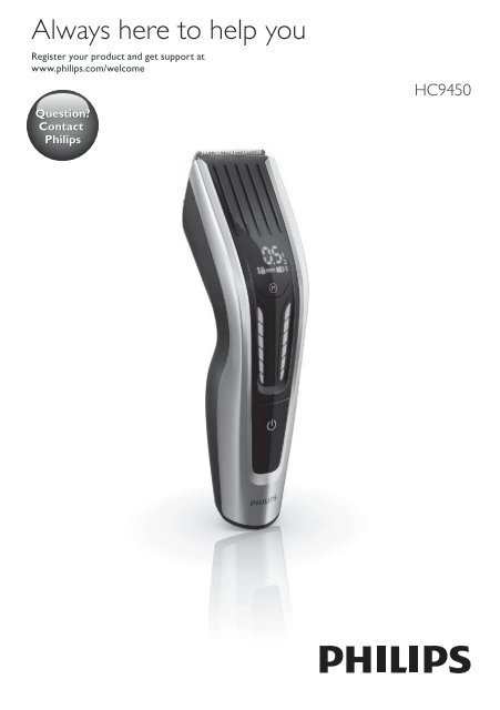 Philips Hairclipper series 9000 Tondeuse &agrave; cheveux - Mode d&rsquo;emploi - SLK