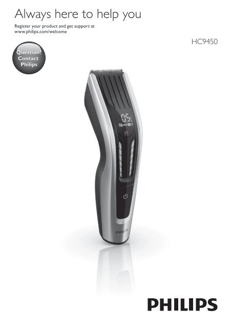 Philips Hairclipper series 9000 Tondeuse &agrave; cheveux - Mode d&rsquo;emploi - EST