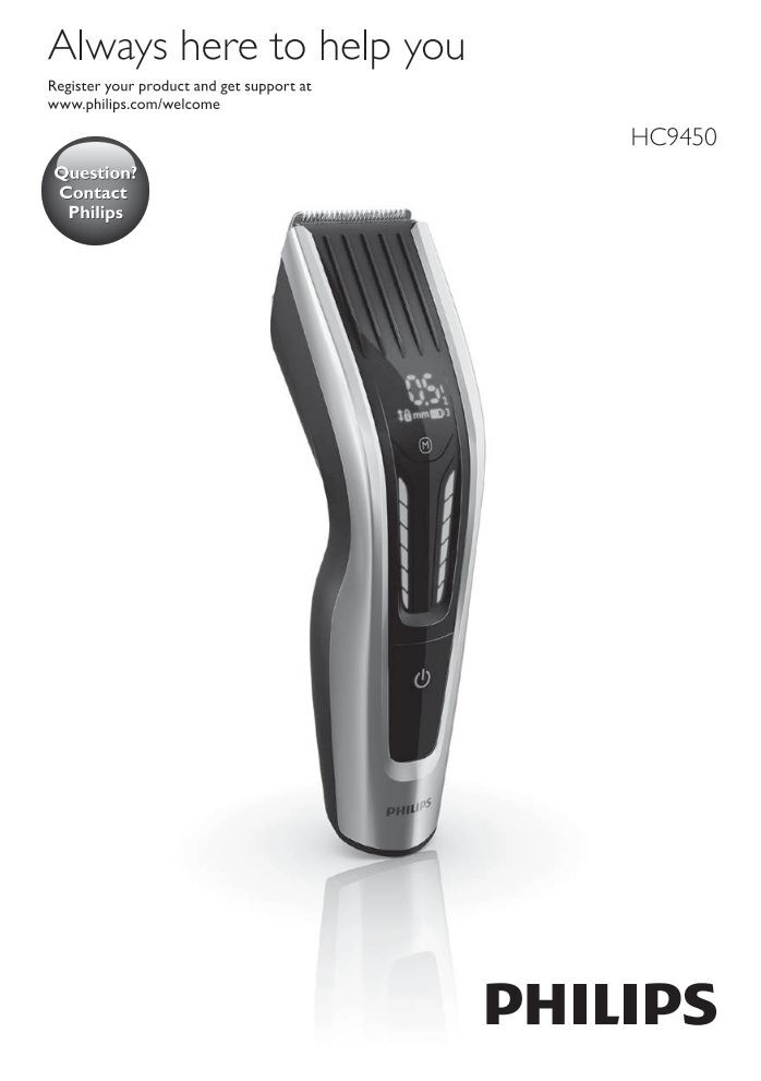 Philips Hairclipper series 9000 Tondeuse &agrave; cheveux - Mode  d&rsquo;emploi - ARA
