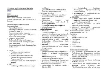 Vorlesung Frauenheilkunde