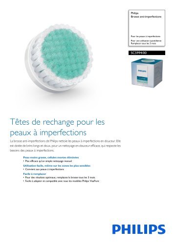 Philips Brosse anti-imperfections - Fiche Produit - FRA