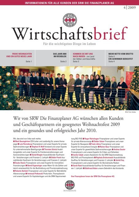 für die wichtigsten dinge im leben - SRW die Finanzplaner AG