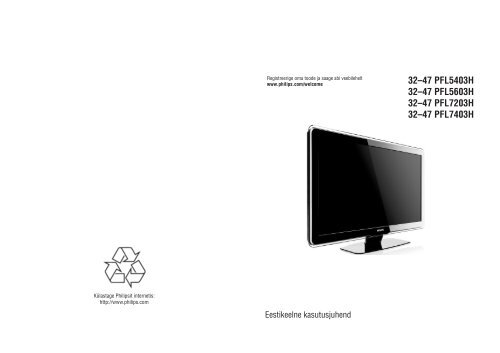 Philips TV LCD - Mode d&rsquo;emploi - EST