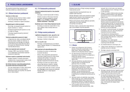 Philips TV LCD - Mode d&rsquo;emploi - EST