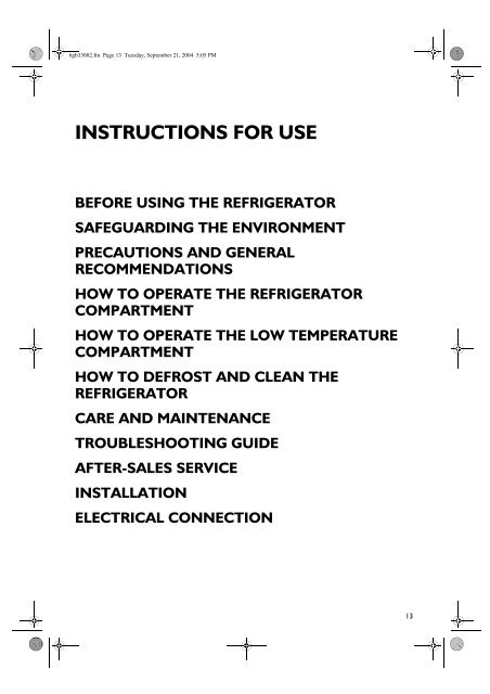 KitchenAid 900 653 70 - Refrigerator - 900 653 70 - Refrigerator EN (853967501000) Istruzioni per l'Uso