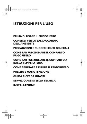 KitchenAid 900 653 70 - Refrigerator - 900 653 70 - Refrigerator IT (853967501000) Istruzioni per l'Uso