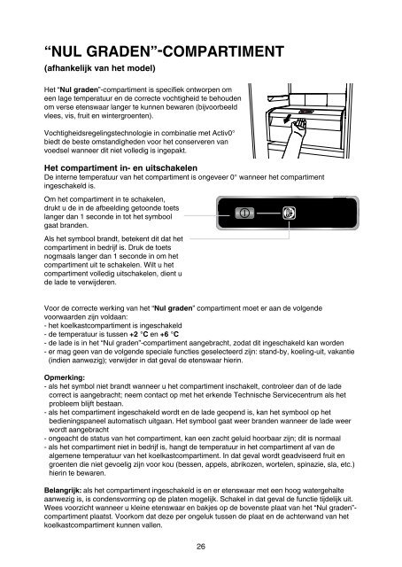 KitchenAid ZS 12 A1 D/HA - Refrigerator - ZS 12 A1 D/HA - Refrigerator NL (859991016820) Istruzioni per l'Uso