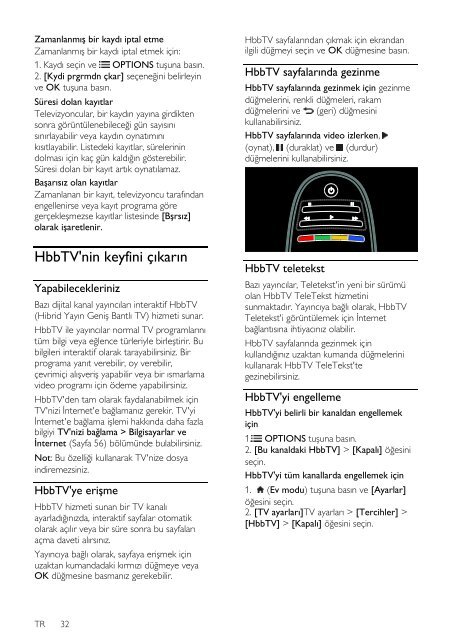 Philips 7000 series T&eacute;l&eacute;viseur LED Smart TV - Mode d&rsquo;emploi - TUR