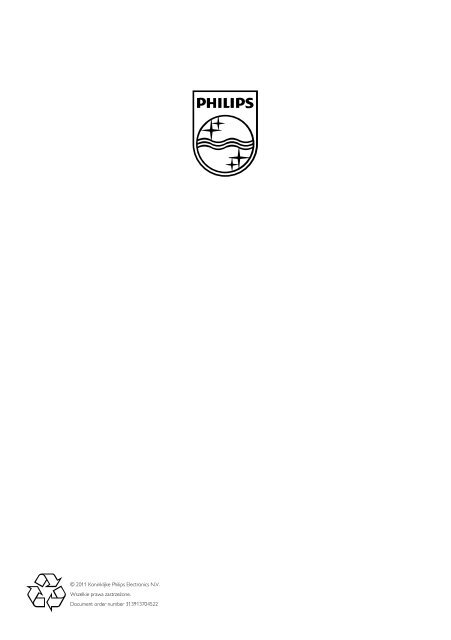 Philips 7000 series T&eacute;l&eacute;viseur LED Smart TV - Mode d&rsquo;emploi - POL
