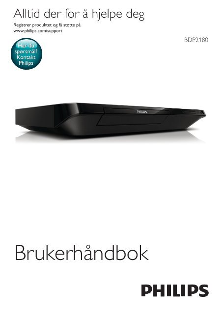 Philips Lecteur Blu-ray / DVD - Mode d&rsquo;emploi - NOR