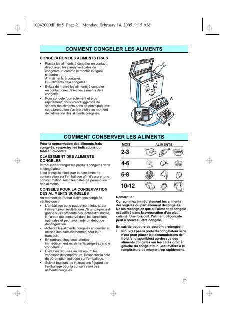 KitchenAid 1 CH-3710 - Freezer - 1 CH-3710 - Freezer FR (850795618010) Istruzioni per l'Uso