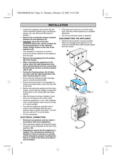 KitchenAid 1 CH-3710 - Freezer - 1 CH-3710 - Freezer EN (850795618010) Istruzioni per l'Uso