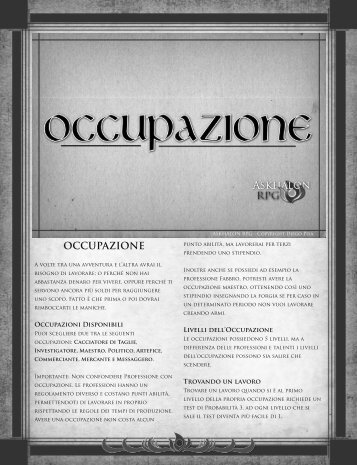 OCCUPAZIONI