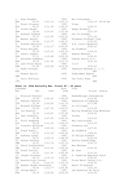 Results Total - Per Age Group w ith lap tim es - U-Klubi