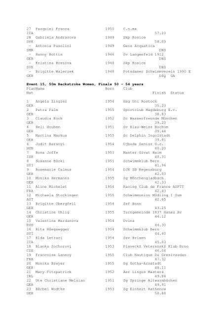 Results Total - Per Age Group w ith lap tim es - U-Klubi