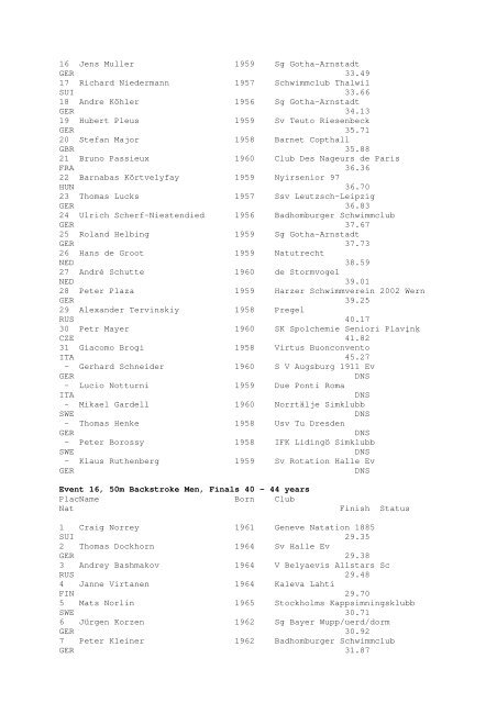 Results Total - Per Age Group w ith lap tim es - U-Klubi