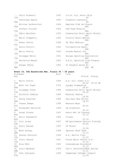 Results Total - Per Age Group w ith lap tim es - U-Klubi