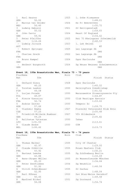 Results Total - Per Age Group w ith lap tim es - U-Klubi