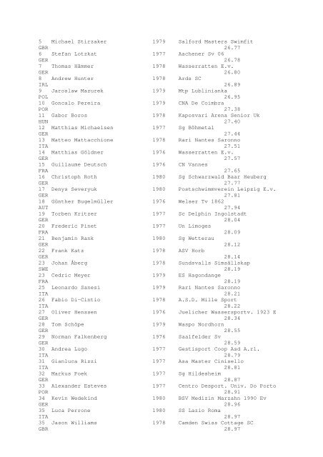 Results Total - Per Age Group w ith lap tim es - U-Klubi