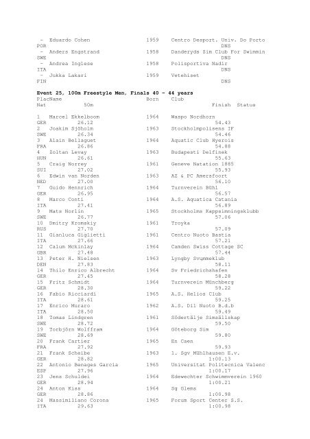 Results Total - Per Age Group w ith lap tim es - U-Klubi