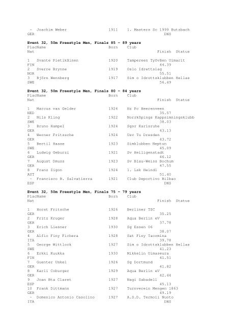 Results Total - Per Age Group w ith lap tim es - U-Klubi