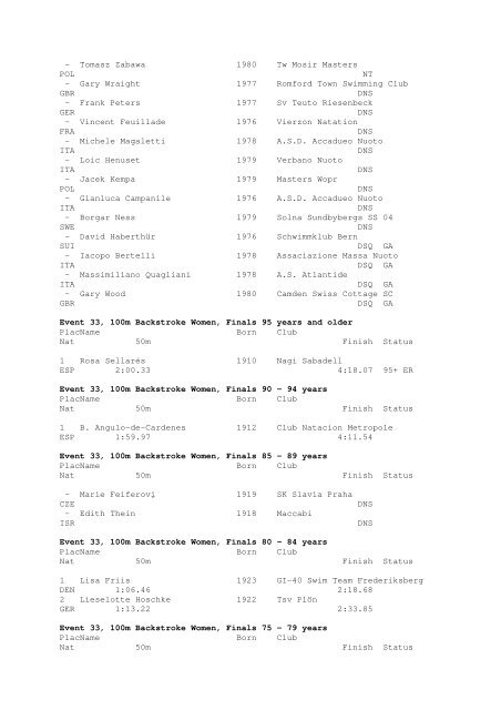 Results Total - Per Age Group w ith lap tim es - U-Klubi