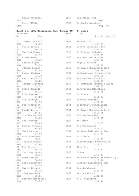 Results Total - Per Age Group w ith lap tim es - U-Klubi