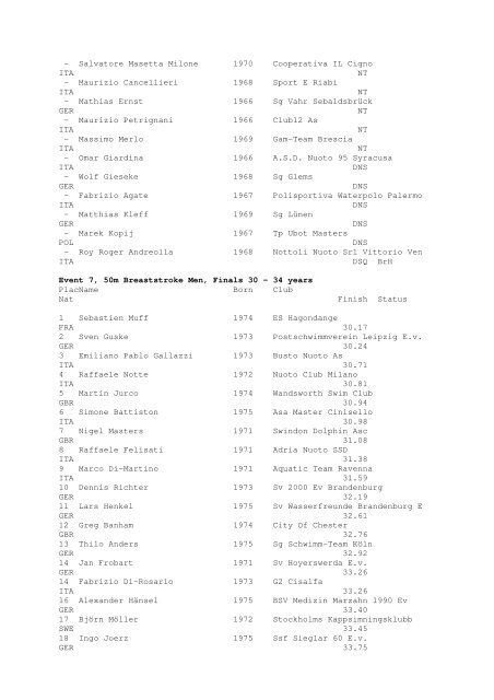 Results Total - Per Age Group w ith lap tim es - U-Klubi