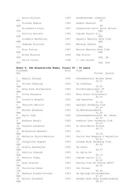 Results Total - Per Age Group w ith lap tim es - U-Klubi